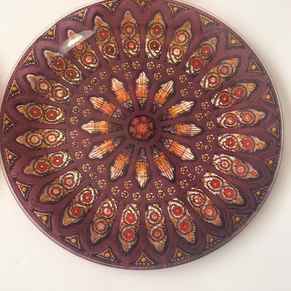 Behrenberg Glass Silk Screen Printed 8" Plates - Picture 2 of 5